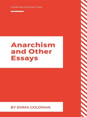 cover image of Anarchism and Other Essays (Annotated)
